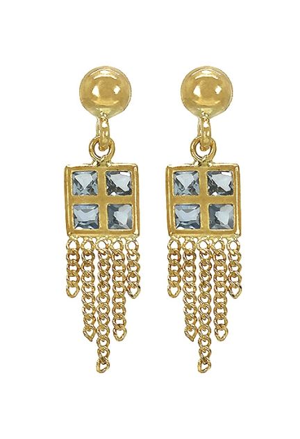 pendientes largos oro amarillo 18k con topacios azules precio barato joyeria online foto de frente 140_P-2.416-A