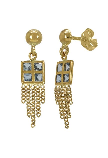 pendientes largos oro amarillo 18k con topacios azules precio barato joyeria online foto de lateral 140_P-2.416-A_01