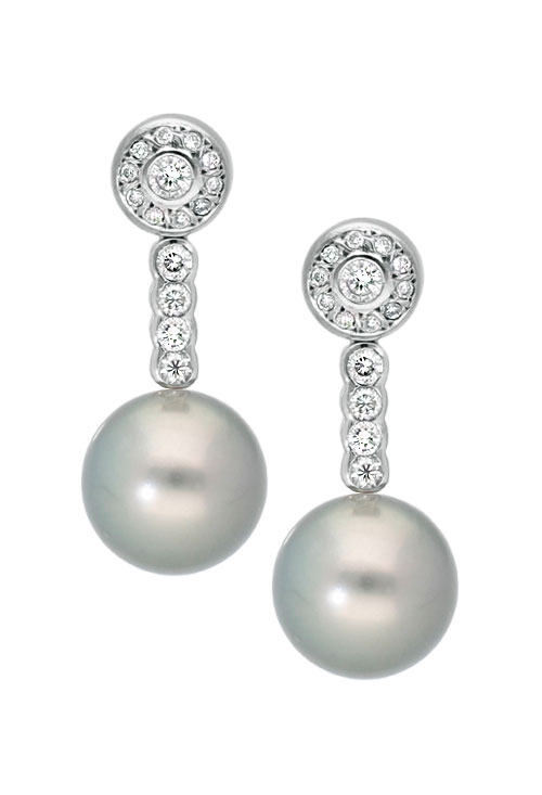 Pendientes oro blanco 18k y perlas grises con diamantes 038_LO-016-14MY2