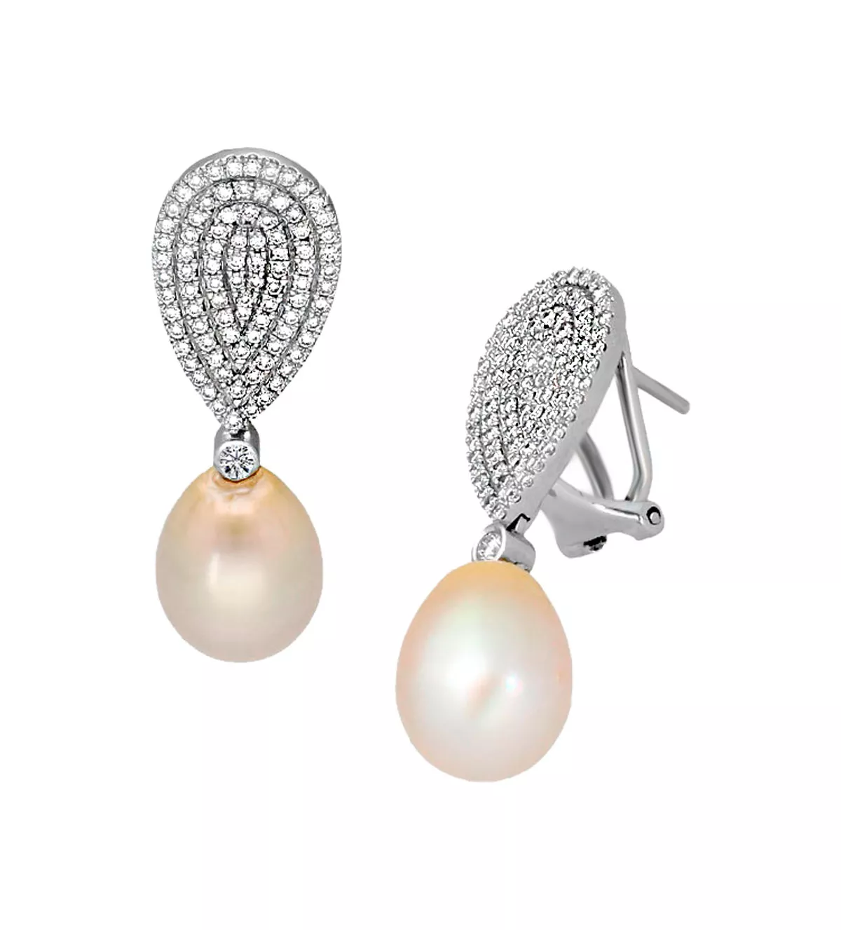 Pendientes de oro blanco con diamante y perlas australianas 026_A110 pendientees de novia oro con perlas australianas y diamantes