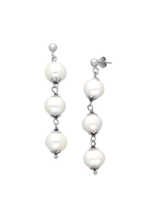 Pendientes de plata largos con perlas 144_01-T pendientes largos perlas y plata 144_01-T_01