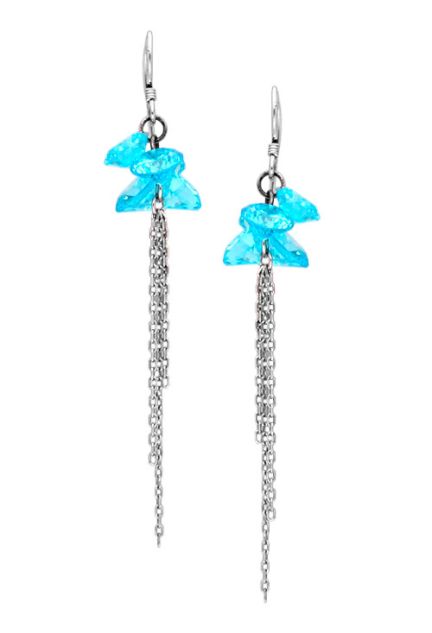 Pendientes plata ley largos con piedras rfcia.103_SE640A18