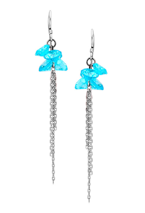 Pendientes plata ley largos con piedras rfcia.103_SE640A18