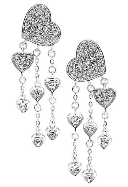 pendientes largos plata de ley con circonitas modelo corazones foto para joyas online toma dos 132_08729-P_01