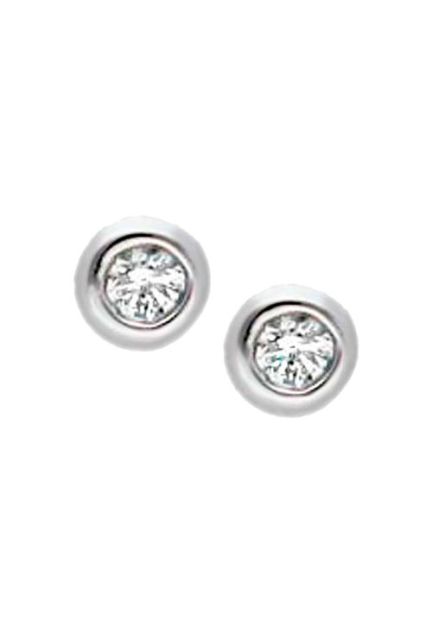 Pendientes oro ley con diamante, dormilonas - foto 1 - rfcia.035_E1122000