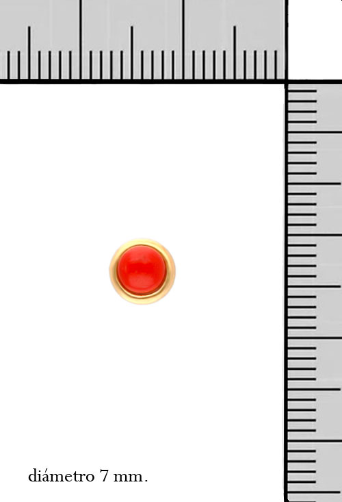 pendientes niña oro amarillo 18k y coralina 197_0046-5-C_M