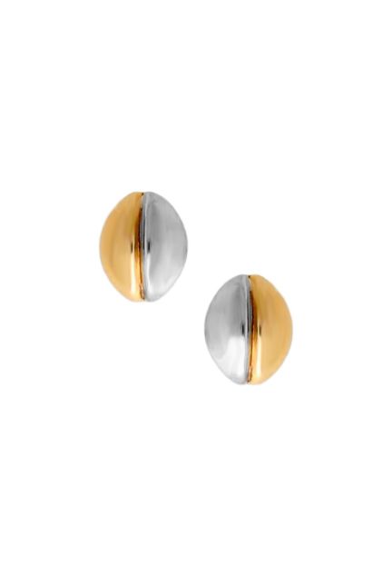 pendientes niña oro bicolor 18 kilates foto frontal en parrilla web el rubi joyeros