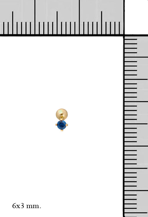 pendientes oro 18k con piedra azul para nacidas en septiembre foto con medidas 030_1895SP_M