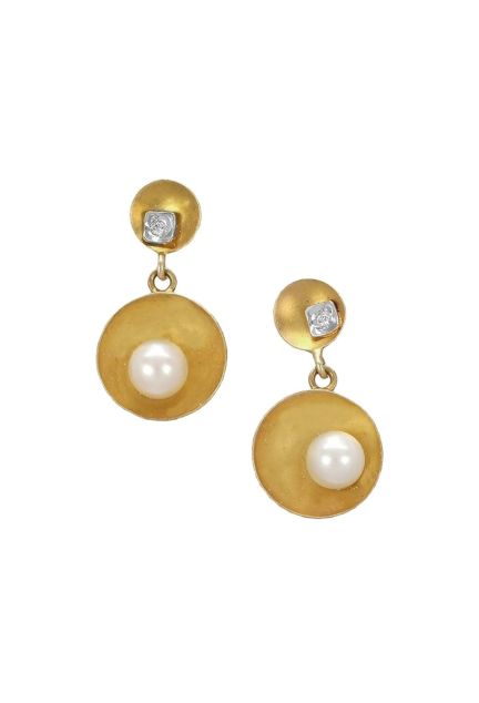 pendientes oro 18 ktes perla y circonita vista frontal197_1-1319