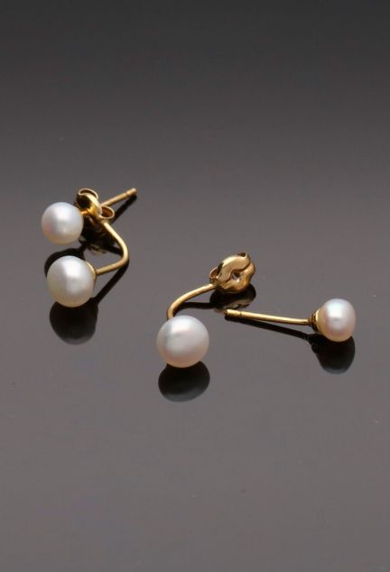 pendientes oro amarillo 18 ktes y perlas cultivadas foto directa sin arreglos para web