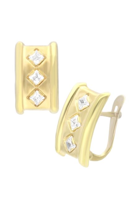 pendientes oro amarillo 18 kilates con circonitas fotografia lateral 019_2999