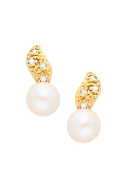 Pendientes oro con diamante, aretes. 100_3482-0