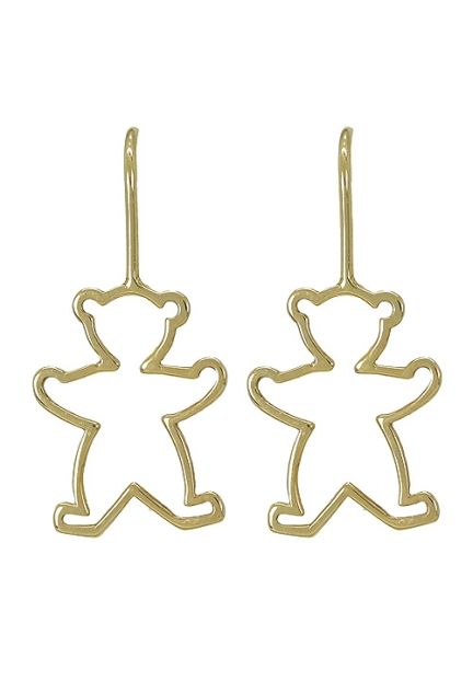pendientes oro amarillo 18 kilates forma de oso precio muy barato en joyeria online foto frontal 170_PE00020