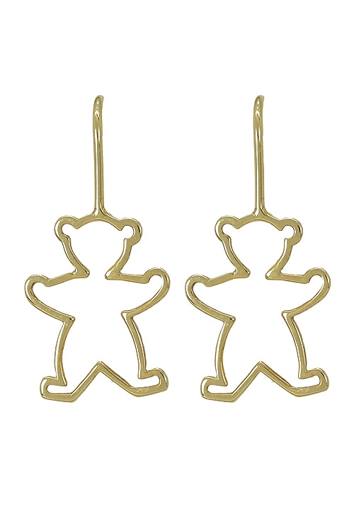 pendientes oro amarillo 18 kilates forma de oso precio muy barato en joyeria online foto frontal 170_PE00020