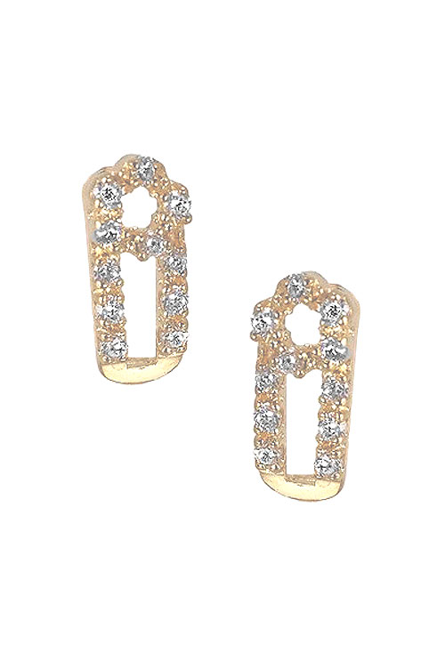 Pendientes oro amarillo de ley 18 kilates, aretes con circonitas - foto 3 - rfcia.002_52902-P