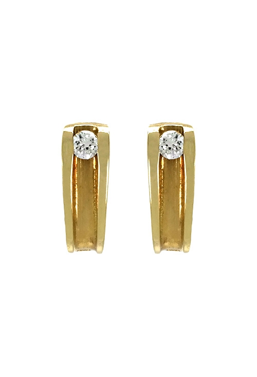 Pendientes oro 18 ktes y circonita 139_5037-P pendientes oro amarillo 18 ktes con circonita modelo comunion 139-5037-P
