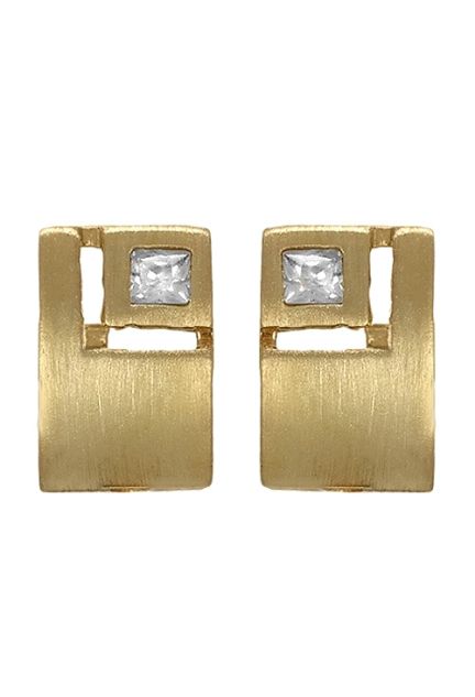 pendientes oro amarillo 18 ktes con circonita para niñas vista frontal 036_T81518