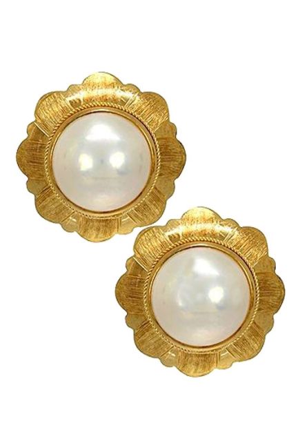 pendientes oro amarillo 18 ktes y perla japonesa vista frontal 083_AURYGEM151