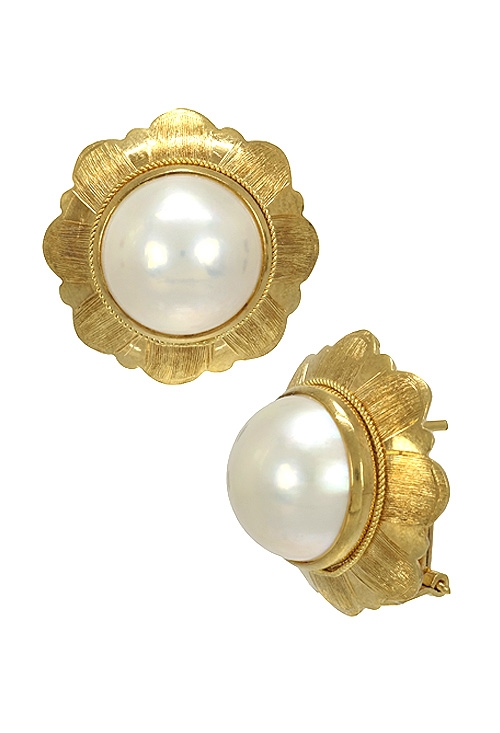 pendientes oro amarillo 18 ktes y perla japonesa vista lateral 083_AURYGEM151_01