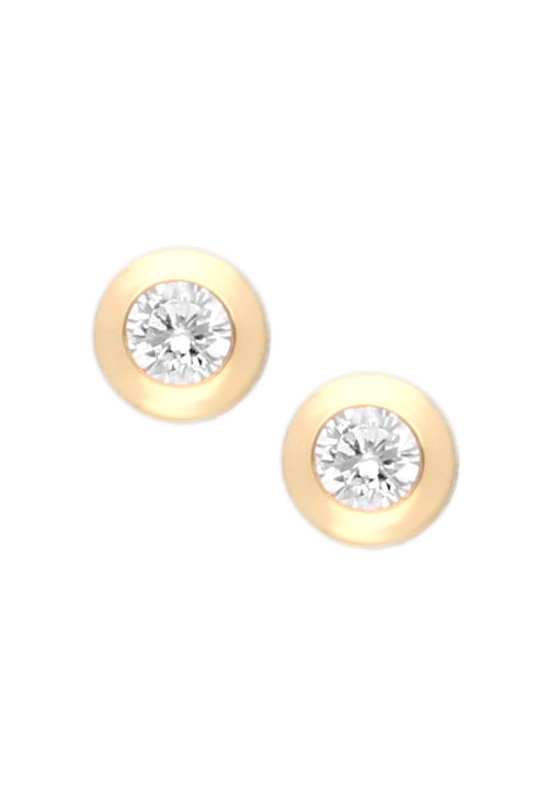 Pendientes oro amarillo 18k chatones circonita Pendientes oro amarillo 18k chatones circonita-0