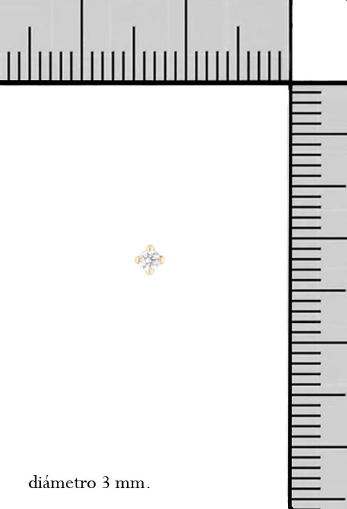 Pendientes oro amarillo 18k garra 4 patas 234_2637 pendientes oro amarillo 18k y circonitas fotografia con medidas