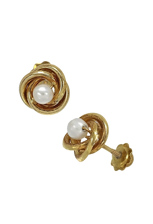 Pendientes oro amarillo y perla cultivada para niña 234_1182 pendientes oro amarillo con perla para nina 234_1182