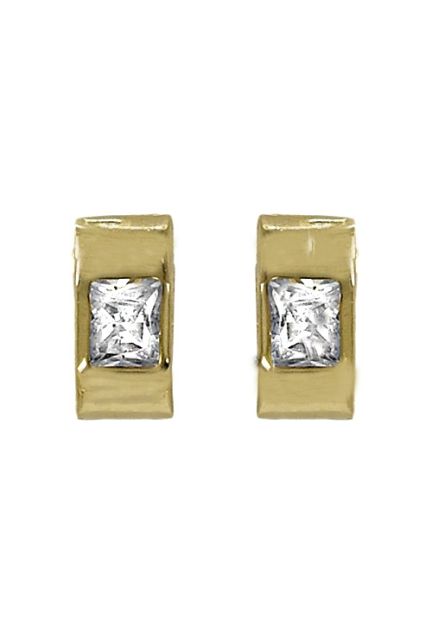 pendientes oro amarillo y circonita con sistema de presion 019_3083-CIRCON