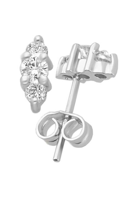 pendientes oro blanco 18 kilates con diamantes en garras sistemas de presion foto lateral 192_Z1442_02