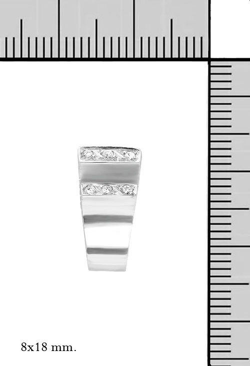 pendientes oro blanco 18 kilates con diamantes fotografia con medidas 195_R4762