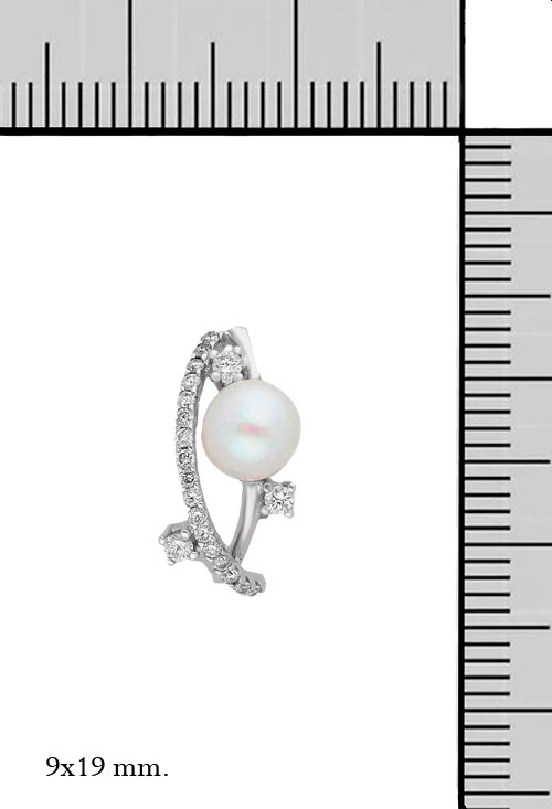 Pendientes para novia oro blanco diamantes y perla cultivada. 012_41 pendientes_oro_blanco_18_kilates_con_diamantes_y_perla_cultivada_precio_barato_joyeria_online_indicados_para_novia_foto_con-medidas_012_41_M