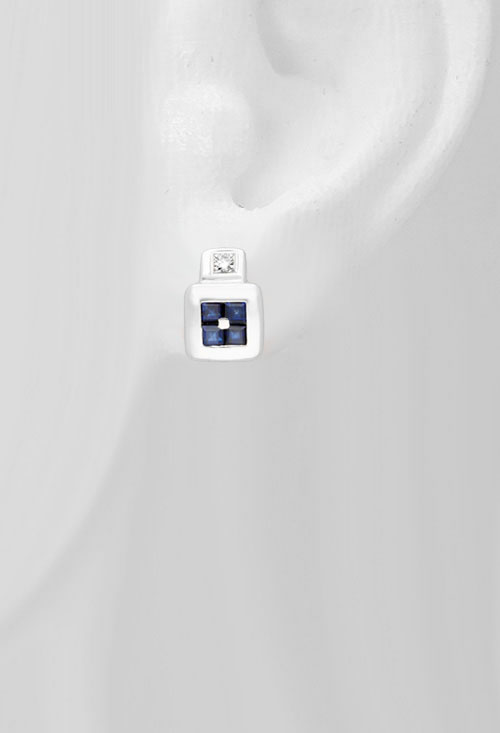 Pendientes oro blanco 18k con diamantes y zafiros 133_3865-P pendientes oro blanco 18 kilates con zafiros y diamantes precio especial muy barato solo en joyeria online foto expositor 133_3865-P_02