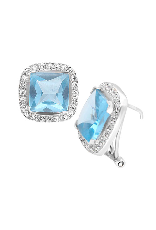 pendientes oro blanco 18 kilates topacio azul y circonitas vista lateral 057_01965-5114_01