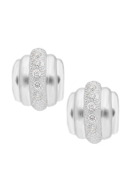 Pendientes oro 1ª ley 750 mmas. (18 k.) aretes con piedras oro blanco rfcia.019_2296