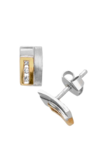 pendientes oro blanco y amarillo con diamante vista lateral precio de ocasion joyeria online083_VI2101171_02