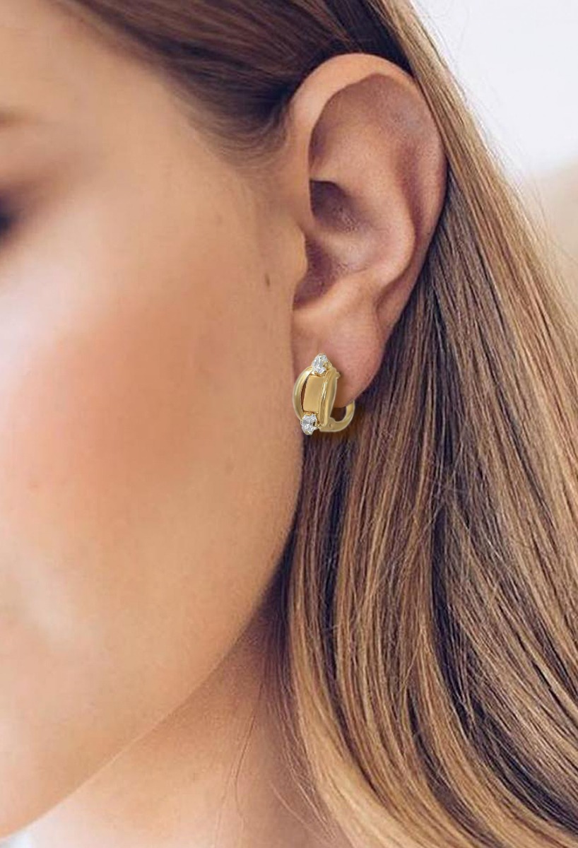 Pendientes oro 18k Comunión 146_K203 pendientes oro amarillo 18k para comunion precio barato joyeria online foto modelo femenino 146_K203_01