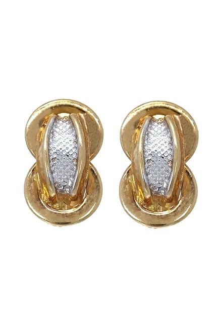 pendientes para niña oro bicolor 18 ktes foto frontal 146_K179