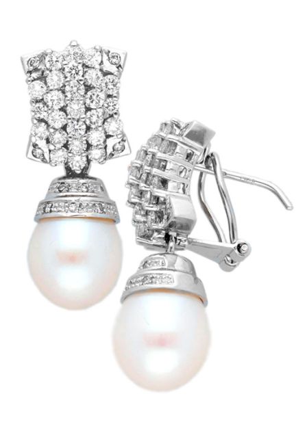 pendientes perla australiana y diamantes talla brillantes joya alta joyeria preio especial joyeria online foto de costado 100_10201_01
