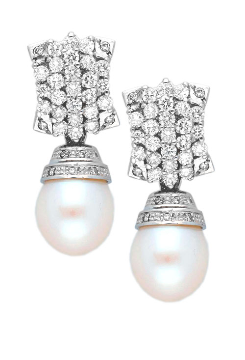 Pendientes oro con diamante perlas australianas 100_10201