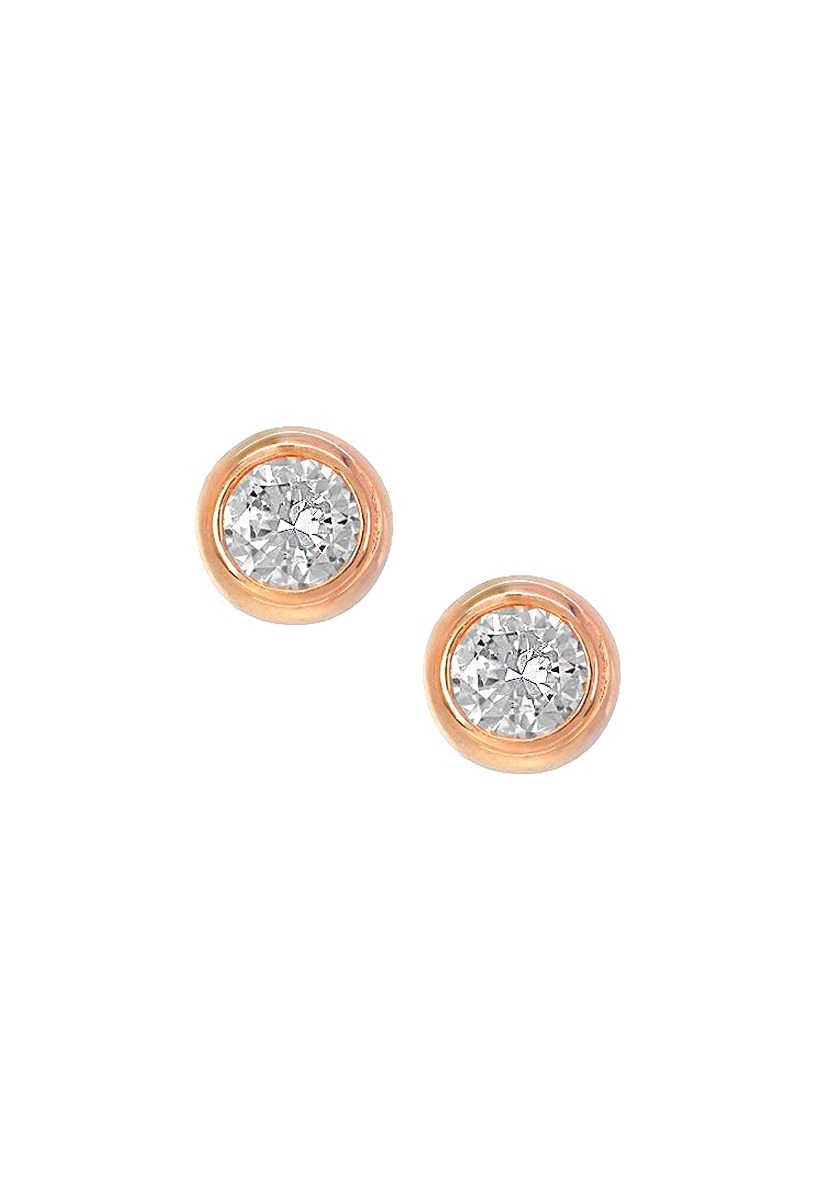 Pendientes plata chapada chatones 248_C8I9083-R pendientes plata chapada tipo chaton con circonita vista frontal precio ocasion joyeria online 248_C8I9083-R