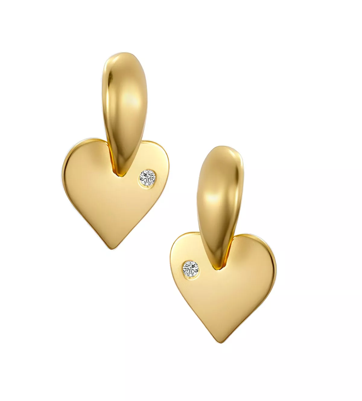 Pendientes de plata chapada "Love Dor" pendientes de plata chapada love dor