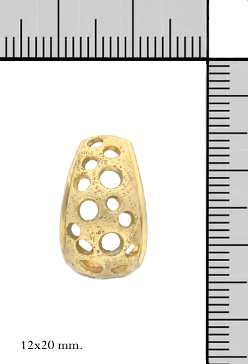 Pendientes plata chapada IP amarillo 200_T085-03-AM pendientes plata chapada tripa con calados 200_T085-03-AM_M