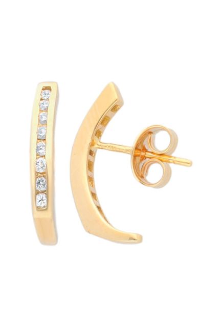 pendientes tipo aretes oro amarillo 18 kilates con diamantes modelo carril vista lateral precio barato joyeria online 192_Z1259-OA_01
