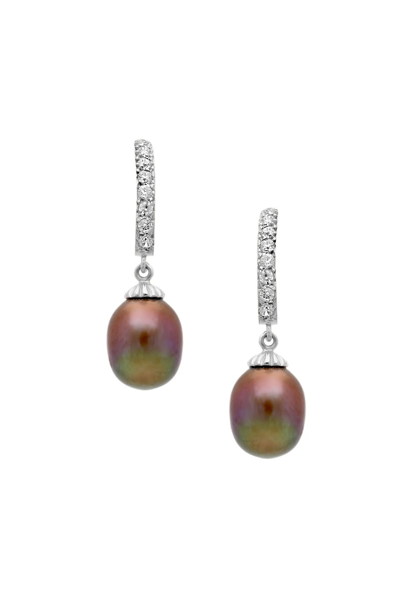 Pendientes largos en oro, Perlas y circonitas - foto 3 - rfcia.002_52739-PB