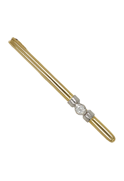 Pasador de corbata oro bicolor 18K 146_7068-A