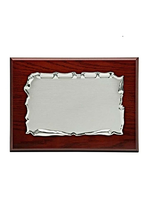 Placas homenaje personalizadas: 5 razones irresistibles para elegir el detalle perfecto Placa de homenaje plateada 135_P-2051-2M