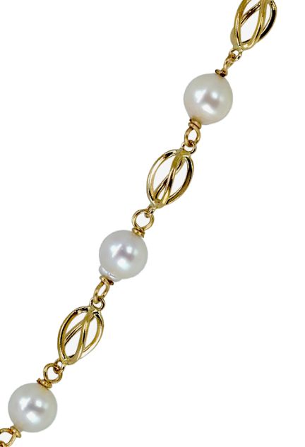 Pulsera de comunion para ninas, oro 18 kilates con perlas cultivadas - foto 04 - rfcia 024_005-P
