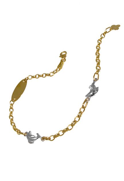 Pulsera de oro bicolor 18 ktes - foto 1 - rfcia.045_48303021-18