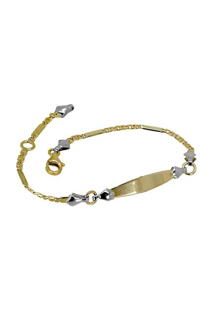Pulsera de oro bicolor 18K, esclava para nina, especial comunion - foto 3 - rfcia.003_0454