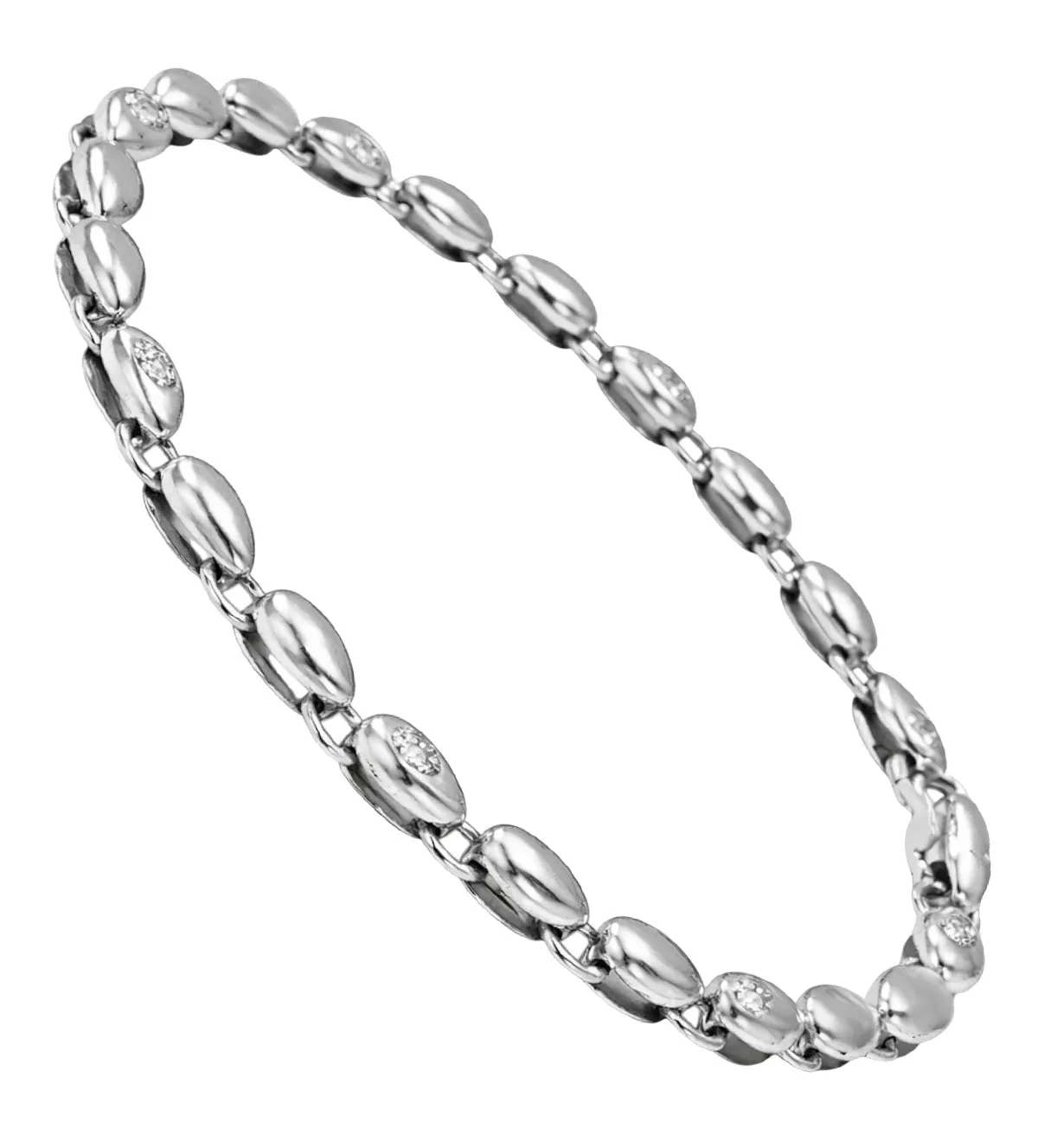 Pulsera de oro blanco 18K con diamantes 133_4152 pulsera de oro blanco 18k con brillantes 133_4152