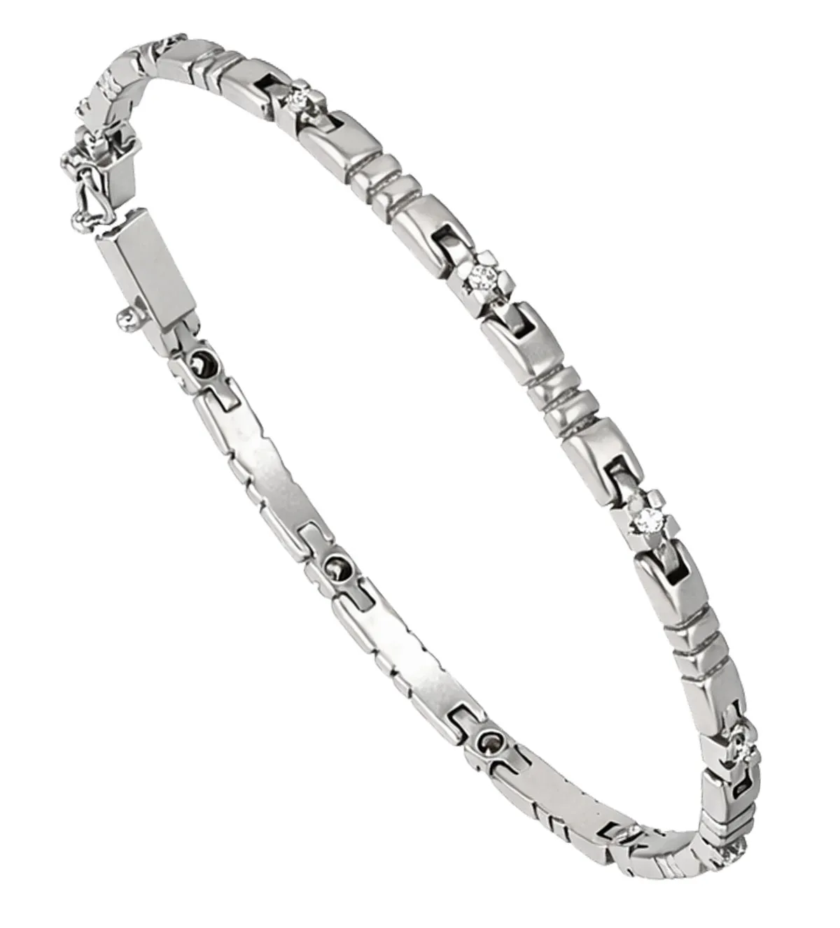 Pulsera de oro 18k con diamantes 044_5938 pulsera de oro blanco con brillantes 044_5938